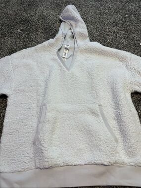 PINK Victoria's Secret Cream Sherpa-Lined Hoodie